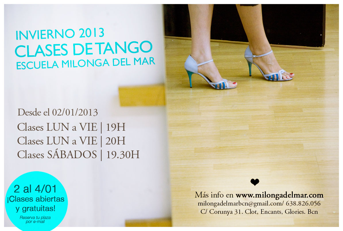 clases tango lunes a viernes
