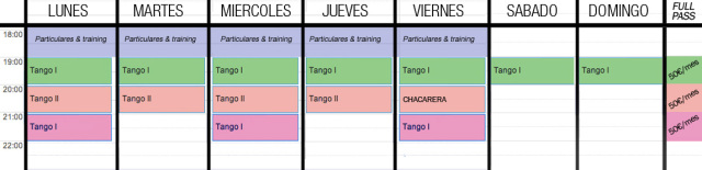 horario clases tango barcelona