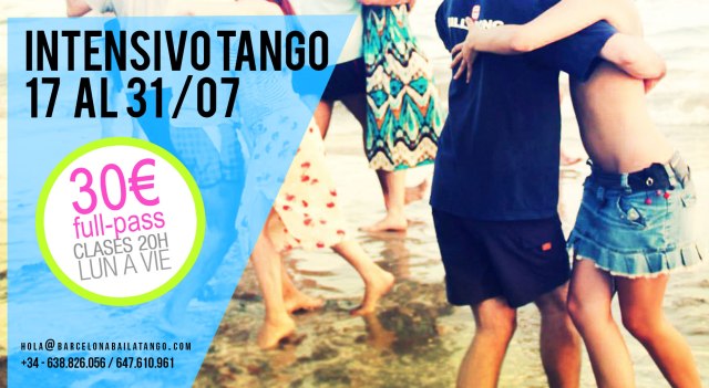 clases tango barcelona intensivo verano 2017 tango julio agosto milonga del mar