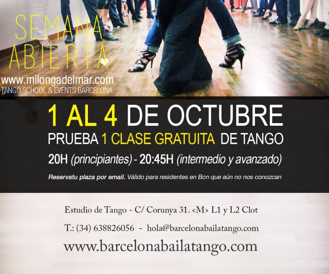 clases de tango gratis en barcelona milonga del mar